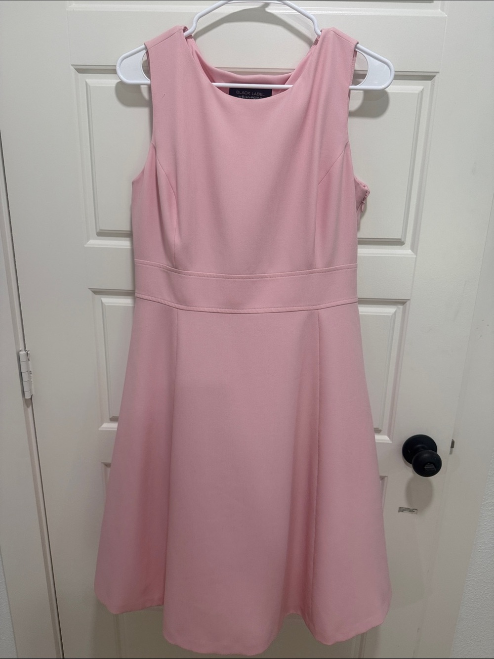 Black Label Pink Sleeveless Fit-and-Flare Midi Dress